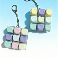 Kit de décompression pour clavier mécanique à neuf touches Macaron Nine Keyboard Key Test Axle Button Block Pressure Reducing Toy Four Nine Key Mechanical Hanger