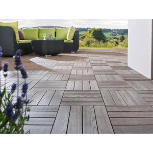 Azulejos entrelazados para terraza al aire libre, azulejo de suelo de madera para jardín, plástico, WPC - Product Image 5