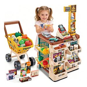 Juguete de Mini Supermercado, Caja Registradora, Escáner, Canasta de Compras, Juego de Imitación de Mercado, Juego de Roles, Juguete Educativo para Niños - Product Image 5