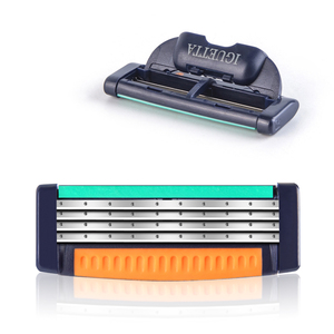 4 Layers Men Shaver Blade High Quality Germany Blade 4 Replacement Cartridges Stainless Steel Shave <strong>razor</strong> Pivoting <strong>Head</strong> GF-1219 - Product Image 4