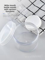 Pots vides en plastique PET crème cosmétique clair 30ML 50ML 80ML 100ML 120ML 150ML couvercle en plastique pour soins de la peau pour lotion en poudre libre