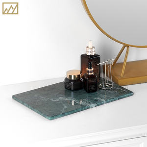 Porte-collier Anneau de doigt Vert Verde <span class=keywords><strong>Alpi</strong></span> Plateau en marbre Plateau en pierre de luxe Salle de bain Rangement pour coiffeuse Plateau de présentation de lunettes personnalisé - Product Image 2