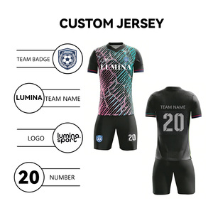 Uniforme de Fútbol Personalizado Transfronterizo, Traje de Entrenamiento de Fútbol para Adultos, Camiseta Deportiva Transpirable de Secado Rápido - Product Image 3