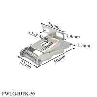 Clips à ressort en acier pour panneaux LED, placage nickel industriel, pour éclairage encastré