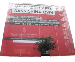 custom printed pvc mesh fence wraps construction scaffold cover fabric mesh signage