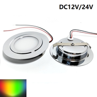 Mini Projecteur LED Moderne pour Extérieur IP65 Étanche 12V 24V Ultra-Mince RGBW Downlight pour Plafond Salle de Bain Lampe 3W E27/B22 Base