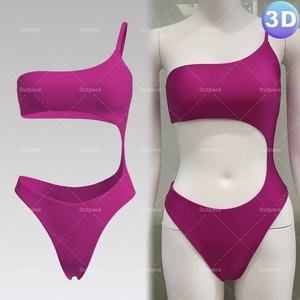 Maillot de bain deux pièces triangle micro bikini pour femme, imprimé simple, vêtements de plage, design 3D personnalisé, vente chaude, échantillon gratuit - Product Image 5