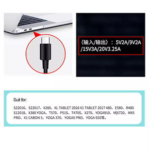 USB-C <span class=keywords><strong>chargeur</strong></span> de remplacement AC adapté pour <span class=keywords><strong>Lenovo</strong></span> ThinkPad T480 T490 <span class=keywords><strong>T580</strong></span> chromebook alimentation 65w adaptateur pour ordinateur portable - Product Image 5