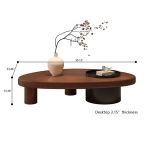 Tavolino da Caffè in Legno Minimalista, Tavolo Centrale Moderno, Tavolino da Tè Rustico con <span class=keywords><strong>Spazio</strong></span> di Archiviazione per Arredamento <span class=keywords><strong>Casa</strong></span> Moderna - Product Image 6