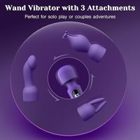10 Modi 4 Geschwindigkeiten Austauschbare Silikon köpfe LCD-Display Zauberstab Vibrator Sexspielzeug für Erwachsene USB Wiederauf lad bares Massage gerät