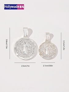 Design religieux argent haute qualité 18K or Saint Jude pendentif Zircon artisanat Twisted Fates luxe quotidien porter dernier - Product Image 2