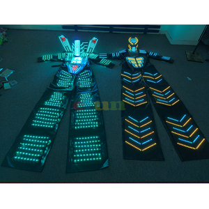 Efun Costume de <span class=keywords><strong>Robot</strong></span> Lumineux Led pour Halloween Casque Lumineux <span class=keywords><strong>Danseur</strong></span> Costume de <span class=keywords><strong>Robot</strong></span> Lumineux pour Fête DJ Disco Discothèque - Product Image 1