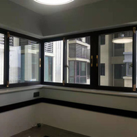 Ventana Corredera de Aluminio con Recubrimiento en Polvo Clearview, Doble Acristalamiento, Vidrio Templado Horizontal para Uso en Sótanos de Hoteles, Estilo Moderno