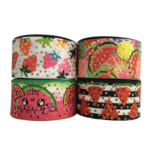 BOCA Écologique Style Anime Pastèque & Fraise Imprimé Numérique Transfert De Chaleur Gros-Grain <span class=keywords><strong>Ruban</strong></span> pour Décorations De Fête - Product Image 2