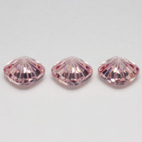 Zircone cubique blanche 5A, couleur infusée, taille feu d'artifice, coussin, pierre précieuse en vrac rose Sakura pour la fabrication de bijoux