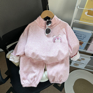 Venta al por mayor primavera otoño manga larga niños Bebé Pantalones de chándal sudadera traje deportivo ropa para niñas pequeñas conjunto - Product Image 3