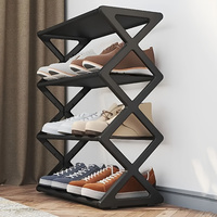 Rak sepatu penyimpanan 4-Tier yang kokoh, Organizer rak sepatu penyimpanan ditingkatkan beberapa Promosi