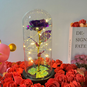 Rosa Decorativa con Luce LED Romantica, Rosa Artificiale Perfetta in Cupola per <span class=keywords><strong>Regali</strong></span> <span class=keywords><strong>Festa</strong></span> <span class=keywords><strong>della</strong></span> <span class=keywords><strong>Mamma</strong></span>, Matrimoni, San Valentino - Product Image 5