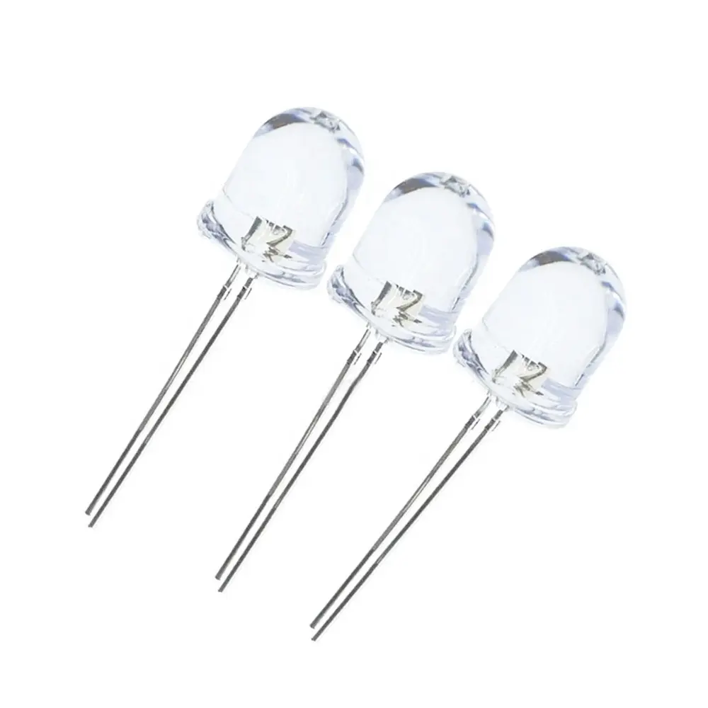 Light-emitting diode DIP 10mm Red/white/yellow/blue/emerald green RGB high light F10 colorful LED bulb electronic component