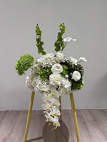 Nouvelle composition florale artificielle sur mesure, effet naturel, légère, moderne, pour mariage et Saint-Valentin