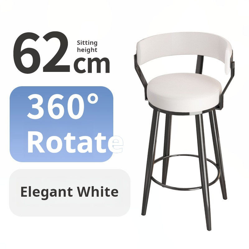 Hauteur assise 62 + athènes blanc + rotation de 360 degrés