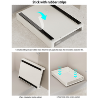 Étagère de rangement télescopique pour cuisine, panier coulissant, grande capacité, organisateurs de tiroirs en plastique modernes pour collations, salon
