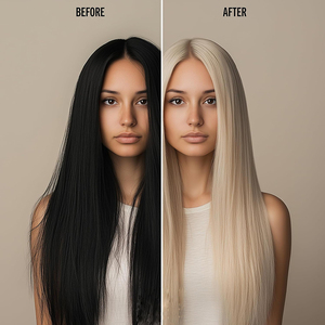 Décolorant capillaire professionnel bleu avec technologie Plex, poudre décolorante jusqu'à 9 niveaux de décoloration pour mèches et balayage - Product Image 6