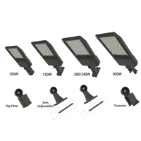Lampadaire LED intelligent en aluminium CHZ 150W IP66 AC, intensité réglable, montage polyvalent, lampe routière, garantie 5 ans