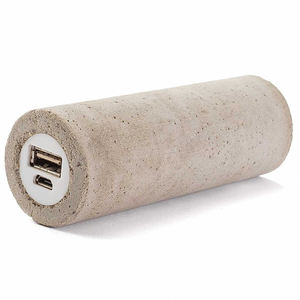 Batterie externe cylindrique industrielle en béton et ciment 2600 mAh <span class=keywords><strong>avec</strong></span> logo - Product Image 1