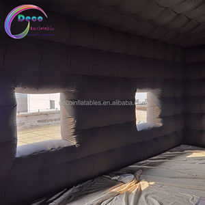 Tente gonflable de luxe en forme de <span class=keywords><strong>cube</strong></span> tente gonflable noire gonflable pour publicité fête de boîte de nuit pour événement en plein air - Product Image 3