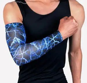 高品质运动防晒冷却透气压缩支撑肘撑臂套