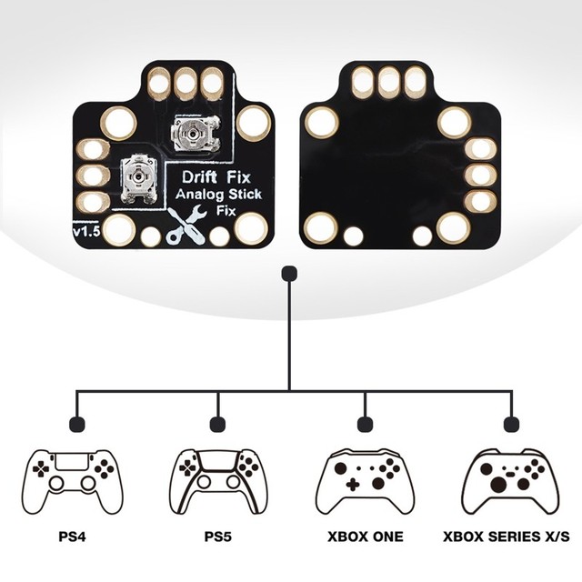2pcs Analog Stick Drift Fix Mod Reset Drift Thumbstick Resistance Calibration Plate for PS5 PS4 / Xboxone Game Controller