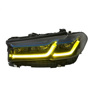 Đèn pha ô tô SJC dành cho BMW 5 Series G30 G38 M5 F90 2018-2023, đèn <span class=keywords><strong>LED</strong></span> hai màu, đèn chiếu sáng ban ngày màu vàng và trắng - Product Image 5