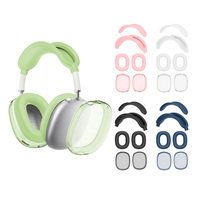 Étui en silicone 4 en 1 pour AirPods Max Clear TPU Ear Pad Ear Cups Headband Cover for AirPods Max Headphones Silicone Protector