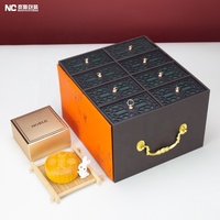 2025 personnalisé porte ouverte moderne Mooncake coffrets cadeaux ensemble luxe Mooncake boîtes tiroir emballage lune gâteau boîte