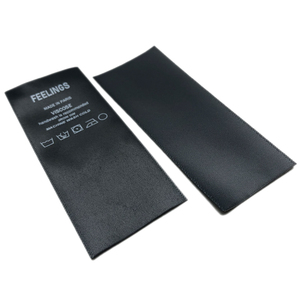 Màu đen satin rửa hướng dẫn chăm sóc nhãn in logo quần áo rửa nhãn - Product Image 2