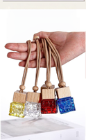 Diffuseur d'huiles essentielles en verre carré Milanya 8 ml, aromathérapie, désodorisant pour voiture et maison, flacon de parfum, clips, design moderne, non toxique