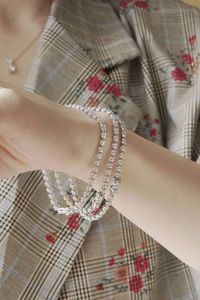 Xinfly 18k White <b>Solid</b> Gold Round 3.0ct Natural Diamond SI FG Iced Out Tennis <b>Bracelet</b> - Product Image 4