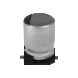 Manufacturer Channel EMZA250ARA100MD61G 10 uF Surface Mount CAP ALUM 10UF 20% 25V SMD <b>Capacitor</b> - Product Image 1