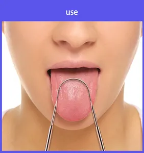 Limpiador de lengua de acero inoxidable, higiene Oral, para freír la lengua, respiración, cobre