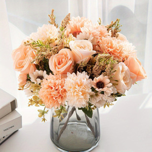 Ramo de Rosas Artificiales Estilo Otoño, Arreglo Floral Decorativo para el Hogar - Product Image 4