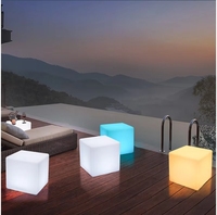 16 RGB Cambio de color Cubo Lámpara de escritorio Impermeable Inalámbrico Recargable LED Cubo de luz Lámparas de mesa de lujo