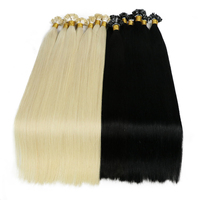 Extensions de Cheveux Humains Remy Vierge Russe à Double Tirage, Kératine U Plat et I Tip