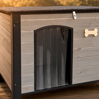 [En stock] Prix de gros - Cage pour animaux de compagnie en bois massif, respirante et résistante aux intempéries, pour l'intérieur et l'extérieur, avec toit
