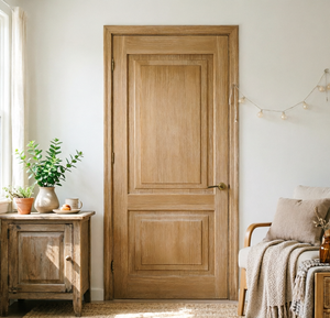 Puerta de Madera Moldeada MDF Comercial Moderna Personalizada, Impermeable, con Acabado, para Baño, de Empuje y Tracción - Product Image 4