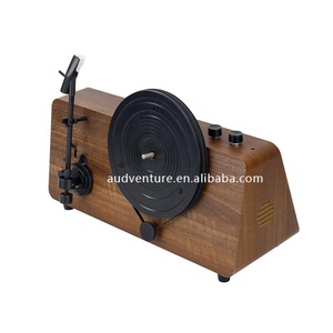 Bàn Xoay Máy Hát Bằng Gỗ Chất Lượng Tốt Bàn Xoay Máy Nghe Nhạc Đứng Máy Thu Răng Màu Xanh Dương Máy Ghi Âm Máy Hát Kèm Loa - Product Image 2