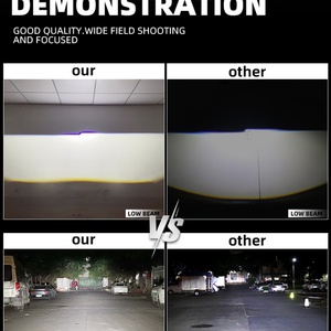 SANVI S61 New <b>Light</b> Car <b>Accessories</b> 2.5-inch H4 H7 Headlights White Color Lamp Cooling Fan Laser LED Headlight - Product Image 5