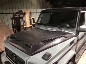 New BB G900 Style Dry Carbon Fiber Perforated Hood Engine <b>Bonnet</b> for Mercedes Benz G-Class W463 G500 G63 Upgrade Condition New - Product Image 6