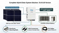 Kit complet de système d'énergie solaire domestique 5kw 6kw 8kw 10kw 12kw 15kw 20kw 25kw 30kw avec panneaux solaires et stockage par batterie