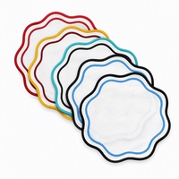Sets de table en coton de forme irrégulière, couleur unie, décoration de table, usage domestique, lavable en machine, style simple